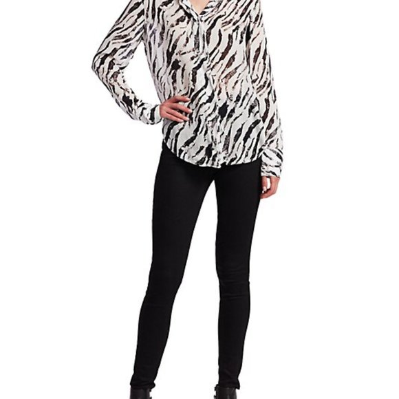 #63❤️ BELLA DAHL ZEBRA PRINT SHIRT - Picture 7 of 7